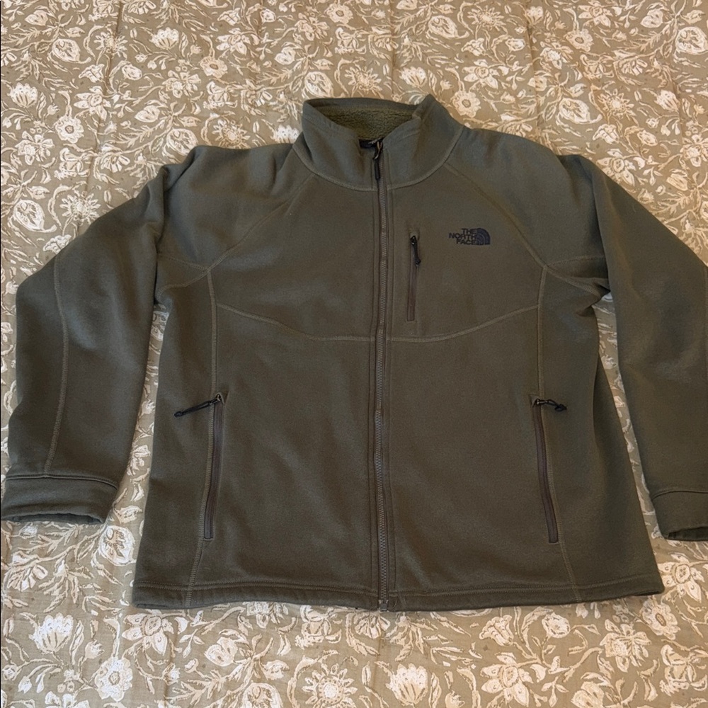 The North Face Green Fleece lined Jacket